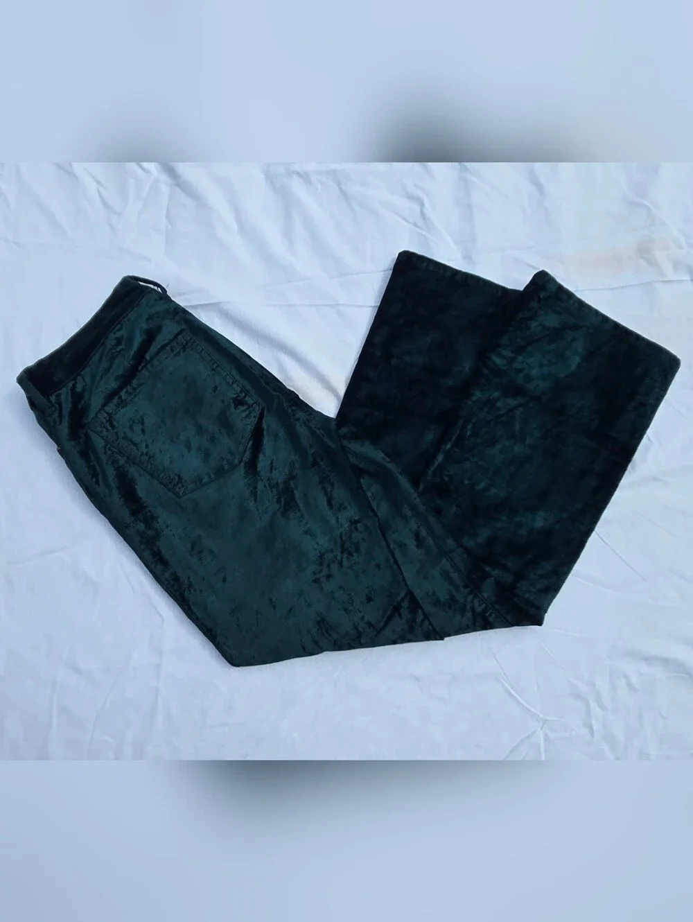 Free People Emerald Green Velvet Pants Size 27